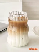 Borosilikat Sunum Bardağı, Kahve Bardağı, Meşrubat Bardağı, Isı Dayanıklı Bardak (550 ml) Straw thumbnail 3