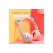 Maxron P47M Pembe Kedi Kulak Bluetooth Kulaklık- MicroSd Kart Girişi - 3