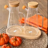 Mobawood   Ahşap 2'Bölmeli Yağdanlık,Mumluk,Çerezlik,Sunumluk Ahşap Stand - 2