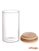 12Li Vakumlu Bambu Kapak Borosilikat Baharatlık Seti, 200 ml Baharat Takımı, Jarpot - 2