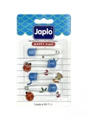 Japlo Emniyetli Çengelli Bebek İğnesi 4'lü - Mavi - 1
