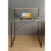 Eportatif Raflı Çalışma Masası 60x90 Ofis Masası Ders Masası Çok Amaçlı Çalışma Masası Füme 1450 - 2