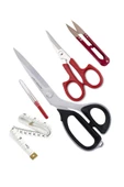 7250 Titanyum Uçlu Plastik Saplı Kumaş Kesim Makası Set 10 No 25 Cm - 1