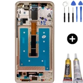 TE Huawei Mate 10 Pro Uyumlu  Çıtalı HK Çıtalı Lcd Ekran Dokunmatik Gold + Montaj Seti - 1