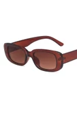 Chunky Frame Vintage Kahverengi Güneş Gözlüğü - 3