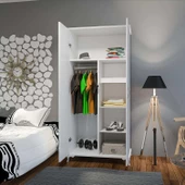 Modilayn KUMSAL Gardrop Derin Ölçü Lükens Ayaklı, Gardolap Base Genç Odası - 4