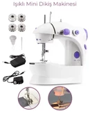 QASUL Gürültüsüz Mini Taşınabilir Elektrikli Dikiş Makinesi Evde Seyahatte İşte Pratik Sanat Moda Dikiş - 7
