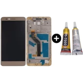TE Huawei Honor 5X Uyumlu Çıtalı A Kalite Lcd Ekran Dokunmatik Gold + B7000 - 1