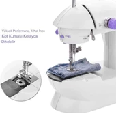 QASUL Gürültüsüz Mini Taşınabilir Elektrikli Dikiş Makinesi Evde Seyahatte İşte Pratik Sanat Moda Dikiş - 3