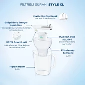 BRITA Style XL Maxtra Pro All-In-1 Filtreli Su Arıtma Sürahisi - Gri - 3