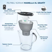 BRITA Marella XL Maxtra Pro All-In-1 Filtreli Su Arıtma Sürahisi - Grafit - 2