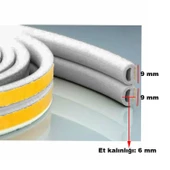 Kapı Pencere Bandı Fitili  Gri Renk Yapışkanlı Beyaz Soğuk Izolasyon Bant 1X2=2 Metre - 3