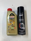 Castrol Power1 10w40 1L (2024 Üretim) + Selsil Balata Spreyi - 1