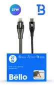 Usb-a To Lightning 27w Hızlı Şarj & Data Kablo - 1.5m Örgülü, Alüminyum Standlı - 1