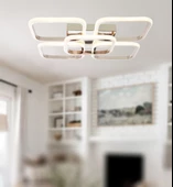 TT Aydınlatma TT302-4+1-FSR KARE  Fransız Sarı Kaplama Plofonyer 5 li Led Avize thumbnail 3