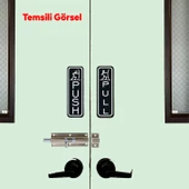 Metal Küçük Mavzer Sürgü Sürgülü Sürgüsü Kilit Saten 25x70 mm Kapı Pencere Emniyet Kilidi - 4