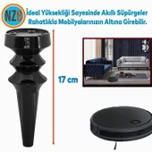 (4Adet) Mobilya Yükseltici Kanepe Koltuk Tv Ünitesi Baza Ayağı Zigon Orta Sehpası Ayak Siyah 17 cm thumbnail 2