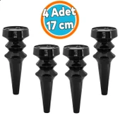 (4Adet) Mobilya Yükseltici Kanepe Koltuk Tv Ünitesi Baza Ayağı Zigon Orta Sehpası Ayak Siyah 17 cm thumbnail 1