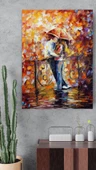 Şemşiye Altındaki Romantik Çift Duvar Sticker 50 x 70 cm - 3