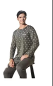 Pijadore Erkek Gri Pamuklu Uzun Kollu Pamuklu Pijama Takımı 1757 - 3
