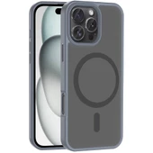 Apple iPhone 16 Pro Max Kılıf Magsafe Şarj Özellikli Mat Arka Yüzey Zore Sio Kapak thumbnail 7