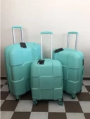 GAP Turkuaz Polo Poliplan Kırılmaz Unisex Valiz Seti thumbnail 5