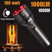 100 watt metal tasarım 1000 lümen 1000 metre zomlu el feneri or-2208-tg - 1