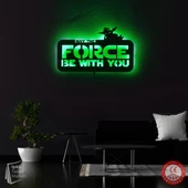 Işıklı Tablo Marketi "May The Force Be With You" Yazılı Işıklı Tablo - 2