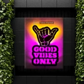 Işıklı Tablo Marketi Good Vibes Only Tablosu - 1