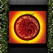 Işıklı Tablo Marketi Game of Thrones Ejderha Figür Tablosu - 1