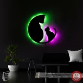 Işıklı Tablo Marketi Anne Kedi Tablo thumbnail 2