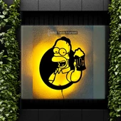 Işıklı Tablo Marketi Simpsonlar Tablo V2 - 1
