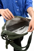 Klinkır Kumaş Kadın Postacı Omuz Çantası Çapraz Askılı Çok Cepli Su İtici Kumaş 30*20 Cm - 8