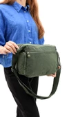Klinkır Kumaş Kadın Postacı Omuz Çantası Çapraz Askılı Çok Cepli Su İtici Kumaş 30*20 Cm - 10