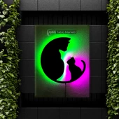 Işıklı Tablo Marketi Anne Kedi Tablo thumbnail 1