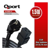 QPORT Q-POWC19 1.5 metre Power Kablosu - 1