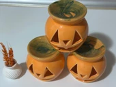 Cadılar Bayramı (Halloween) Özel Kabak Seramik Buhurdanlık/Mumluk (1 ADET). thumbnail 5