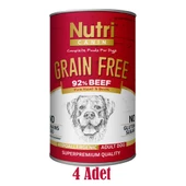 Nutri Canin 400Gr %92 Sığır Etli Tatlı Patatesli Hipo Alerjenik Tahılsız 4Adet Yaş Köpek Maması - 6