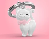 Metalmorphose Beyaz Kedi Anahtarlık thumbnail 2