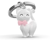 Metalmorphose Beyaz Kedi Anahtarlık thumbnail 1