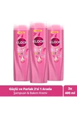 Elidor Superblend 2'si 1 Arada Şampuan ve Saç Bakım Kremi Güçlü ve Parlak 400 ML x3 - 1