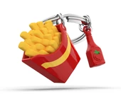 Metalmorphose French Fries ve  Ketçup Anahtarlık thumbnail 1