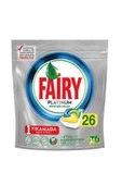 Fairy Platinum 26 Yıkama Bulaşık Makinesi Deterjanı Kapsülü Limon Kokulu - 1