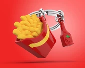 Metalmorphose French Fries ve  Ketçup Anahtarlık thumbnail 2