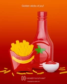 Metalmorphose French Fries ve  Ketçup Anahtarlık thumbnail 5