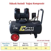 PUMA 50 LT YÜKSEK VERİMLİ KOMPRESÖR (YAĞSIZ) 1.5 HP thumbnail 2