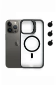 iphone 13 Pro Max Kılıf Magsafe uyumlu Kamera Standlı +Lens koruyuculu Kapak - 1