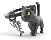 Metalmorphose Black Cat Anahtarlık - 1