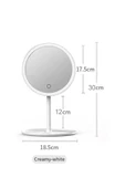 Dokunmatik Işıklı Usb Li Yuvarlak Masa Üstü Makyaj Aynası Makyaj Aynası Ledli, Ledli ayna thumbnail 4