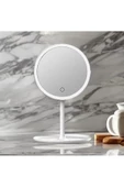 Dokunmatik Işıklı Usb Li Yuvarlak Masa Üstü Makyaj Aynası Makyaj Aynası Ledli, Ledli ayna thumbnail 2